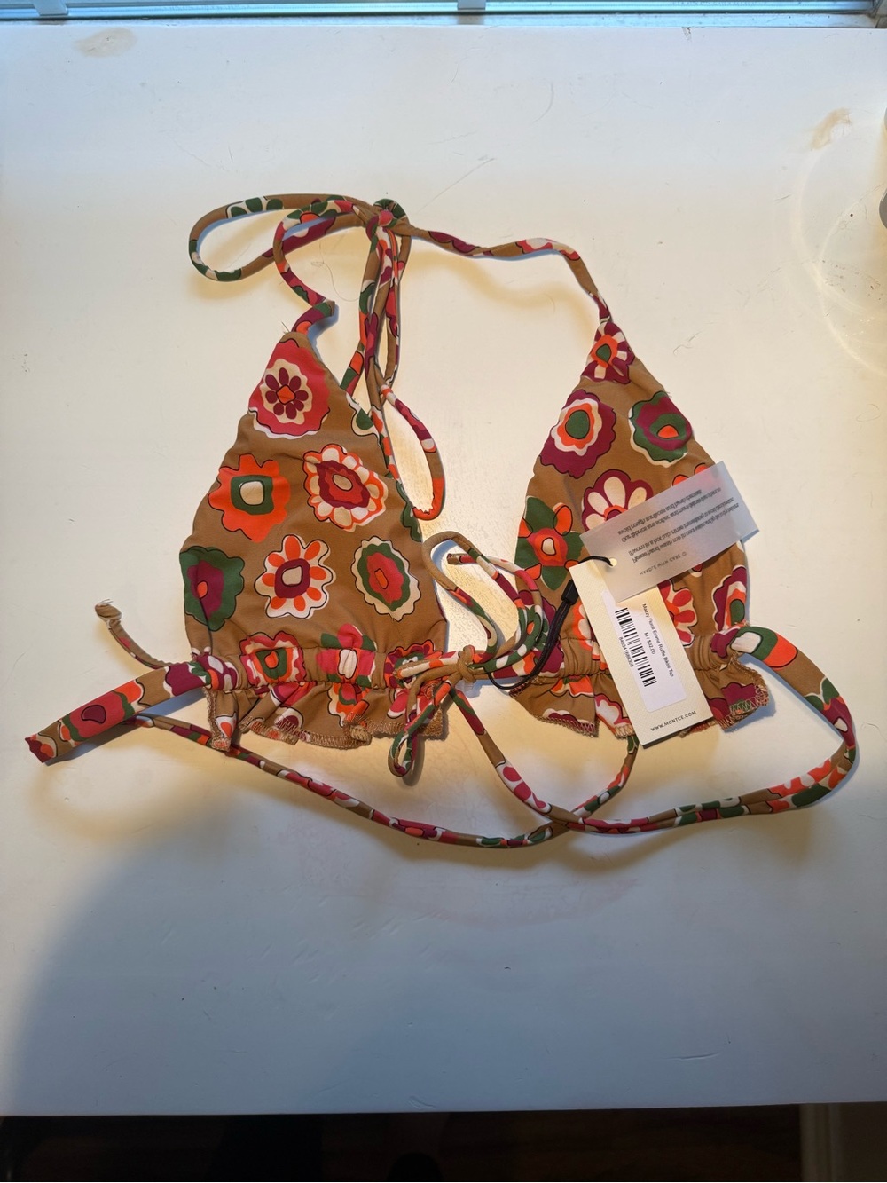 Montce Mazzy Floral Emma Ruffle Bikini Top